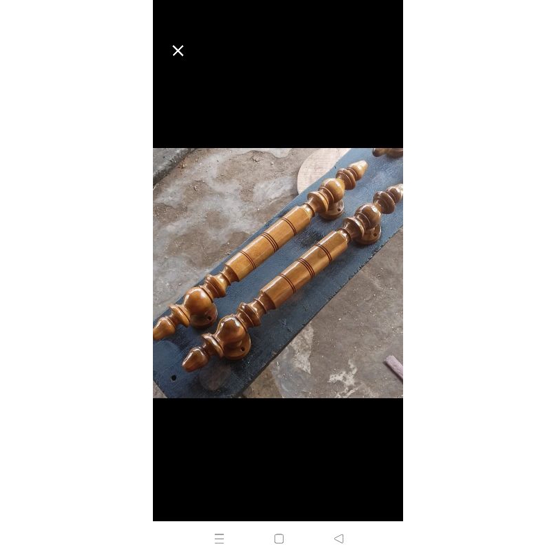 tarikan gagang handle hendel pintu kayu jati antik