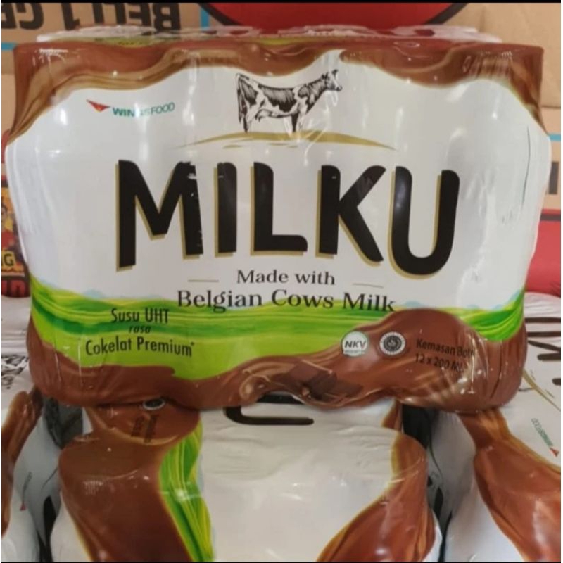 

Milku susu UHT coklat isi 12botol