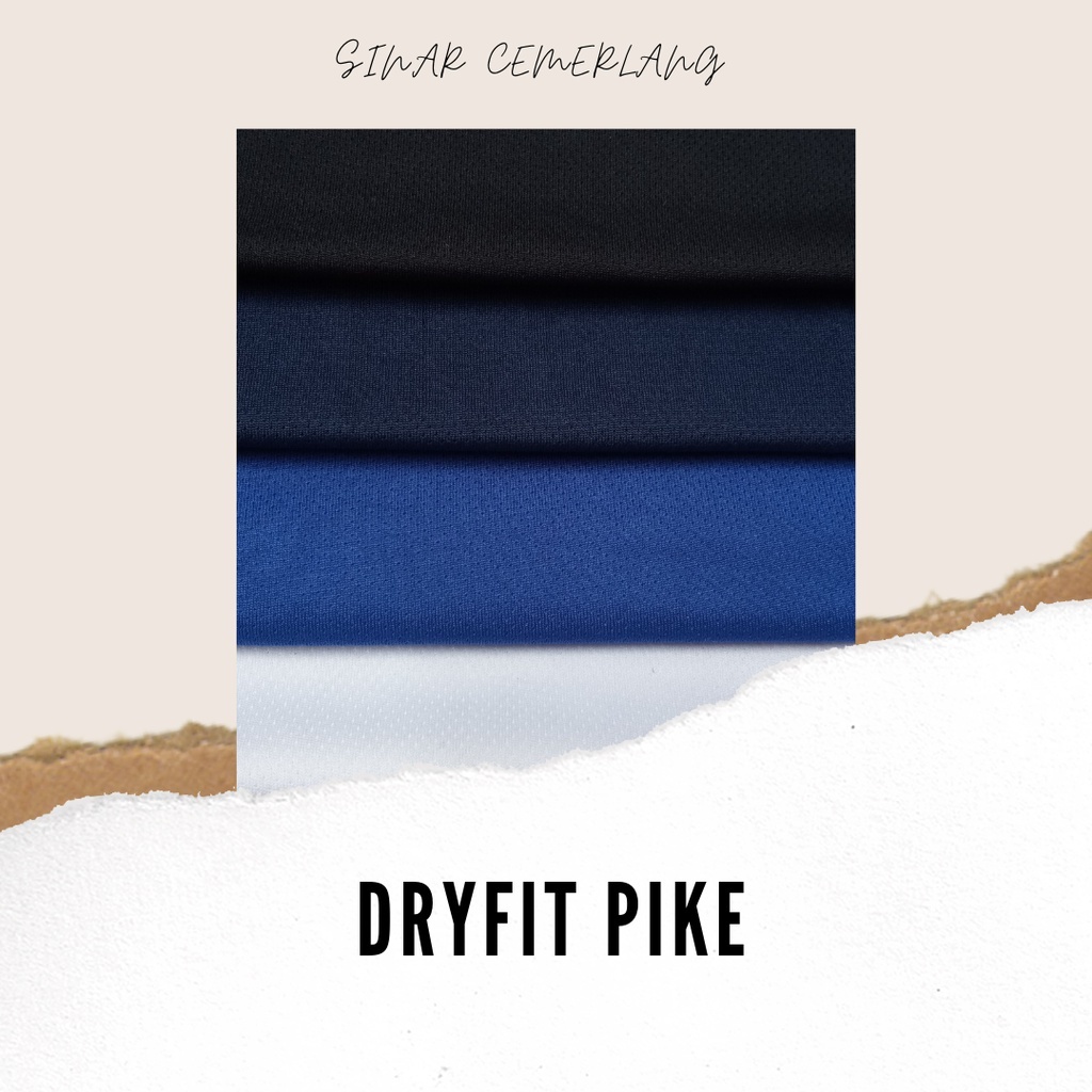 Kain kaos bola dryfit pike (dryfit titik)