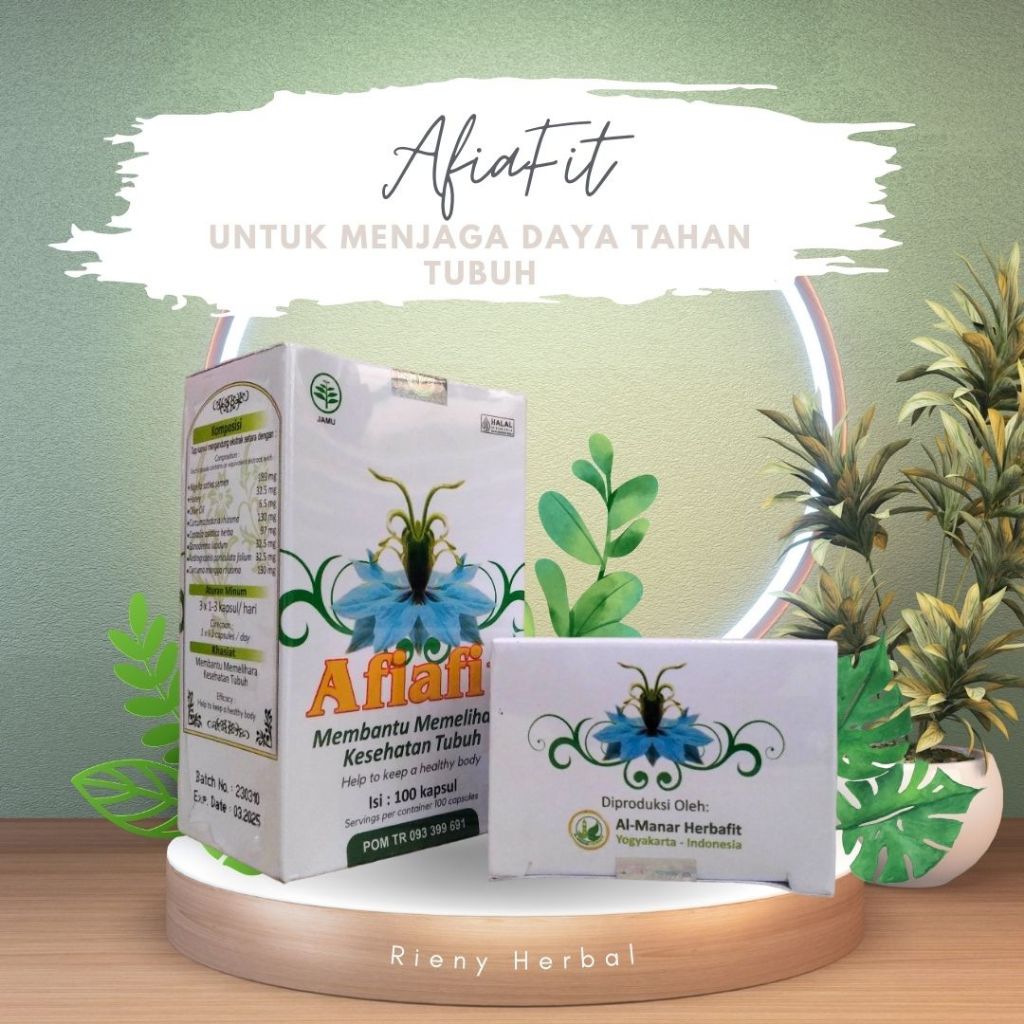 AFIAFIT - Obat herbal asam urat dan kolestrol isi 100 kapsul