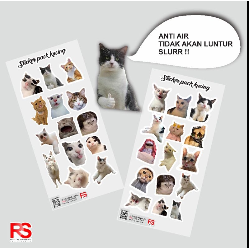 

STIKER KUCING PACK MEME LUCU ANTI AIR TAHAN SINAR MATAHARI