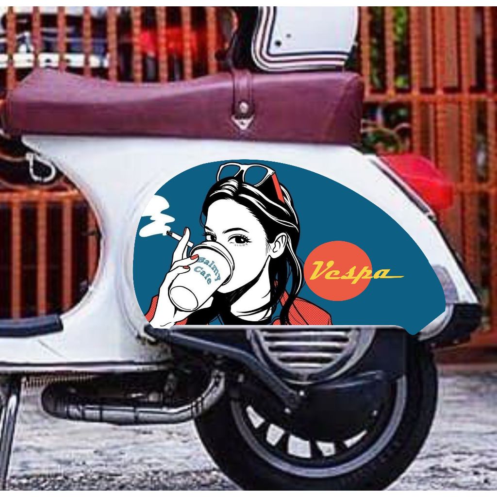 striping sticker tepong body vespa old px/ps/excel