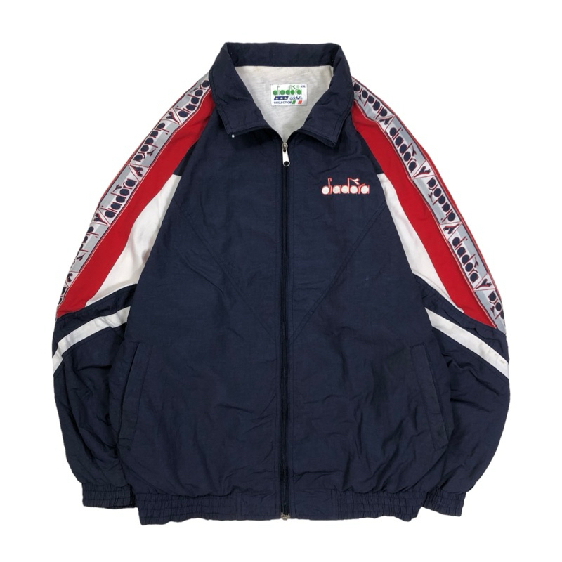 diadora vintage colorblock windbreaker jacket