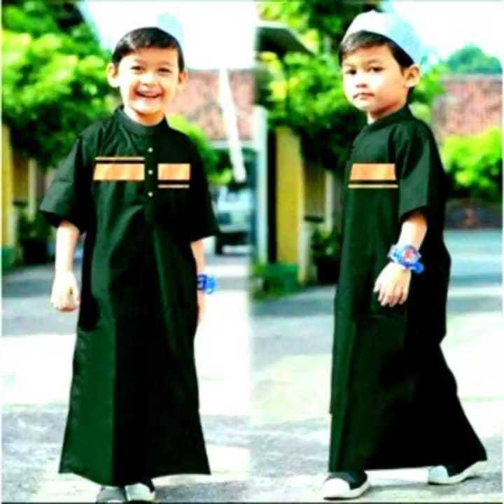 kualitas super baju koko jubah anak laki laki terbaru usia 4-11tahun / baju gamis muslim anak cowok