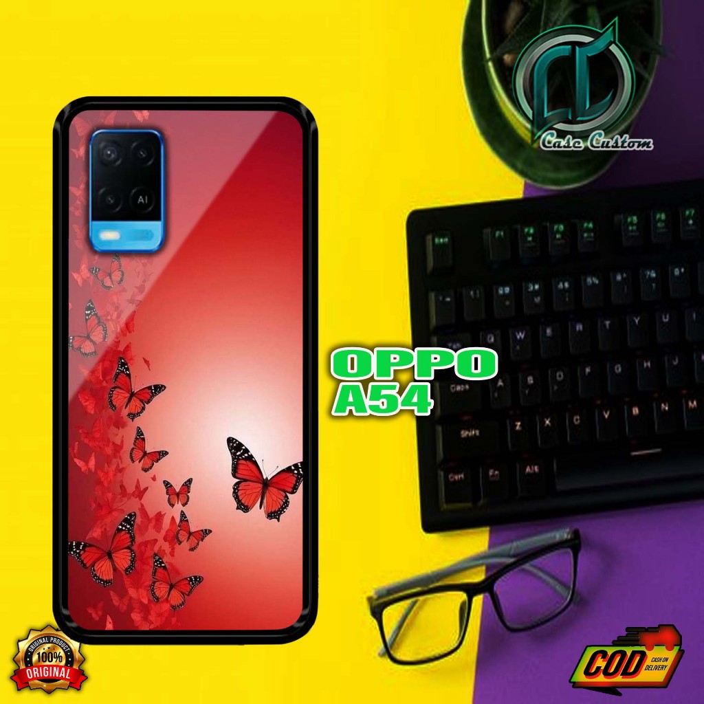 Case Oppo A54 -Terbaru Fashion Case - [ Gambar KUPUKUPU ] Motif Aesthetic Casing Hp Case Murah Hardc