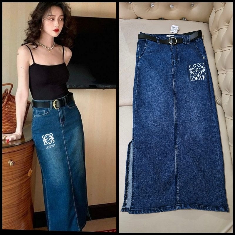 rok loewe jeans plus belt