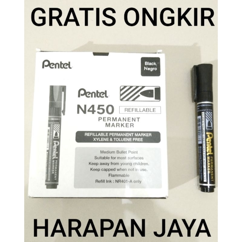 

Spidol Permanen Hitam N450 PENTEL Per Lusin ( ISI 12 PCS )