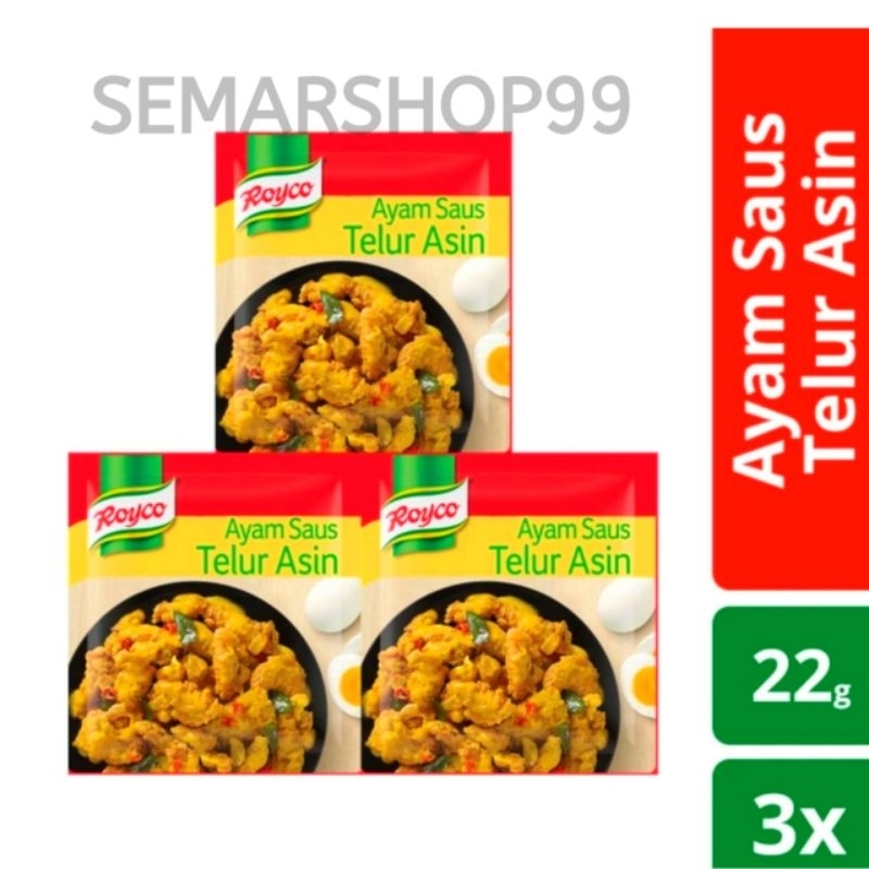

Royco Bumbu Ayam Saus Telur Asin 22g isi 3 pcs