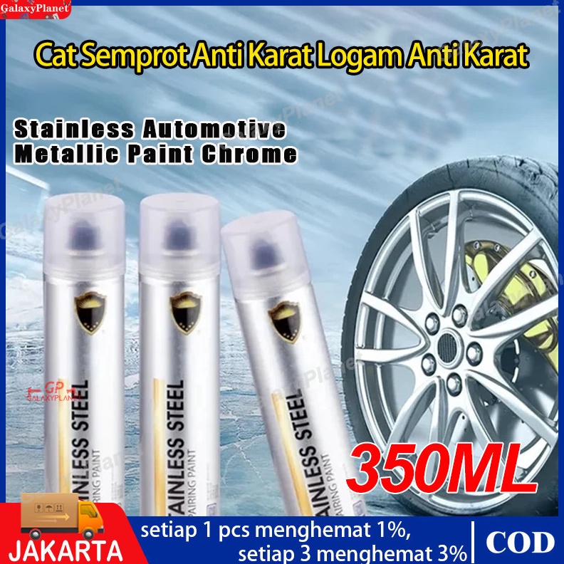 Cat Semprot Krom 35 ML Warna Krom Cat Logam Otomotif Krom Cat Semprot Krom Sapporo Baja Tahan Karat 