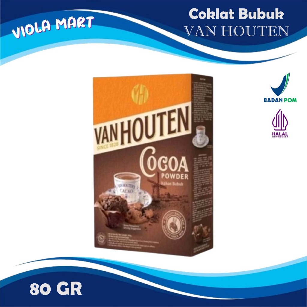 

Cokelat Bubuk VAN HOUTEN 80gr - Cocoa Powder Good Quality