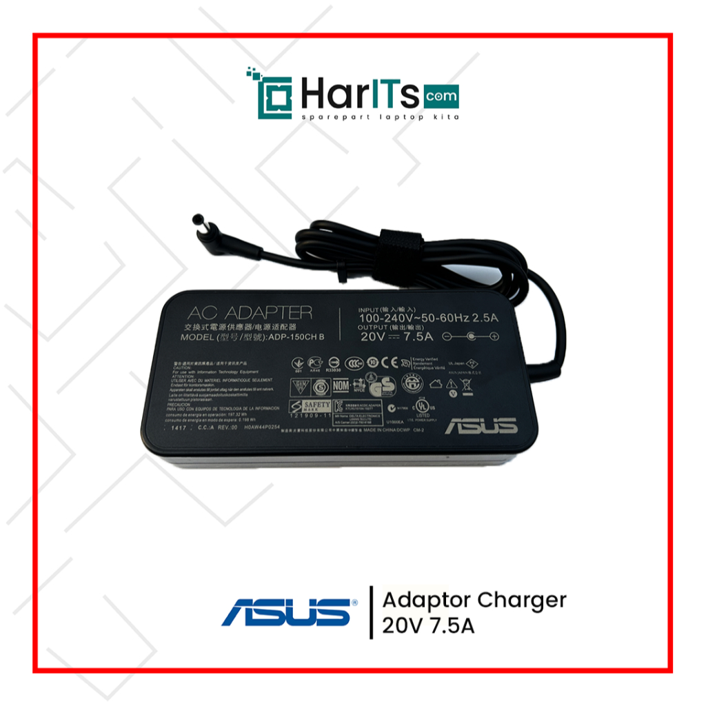 Adaptor Charger Laptop Asus TUF Gaming FX505GT FX505GT-AL006T FX505GT-AL007T 20V 7.5A