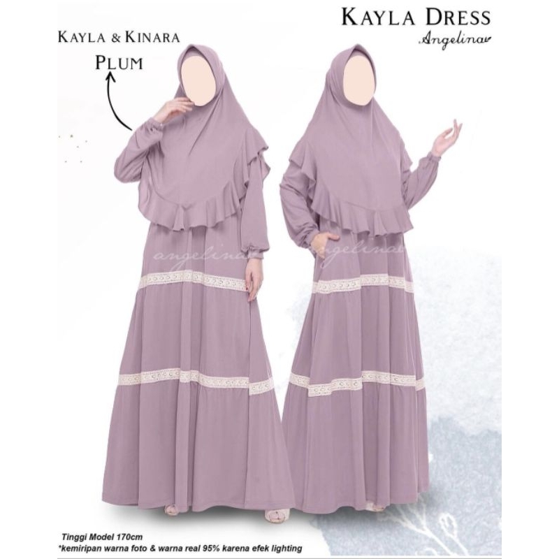 Kayla Dress Lace & Kinara Khimar by Atelier Angelina (New 1 Set)