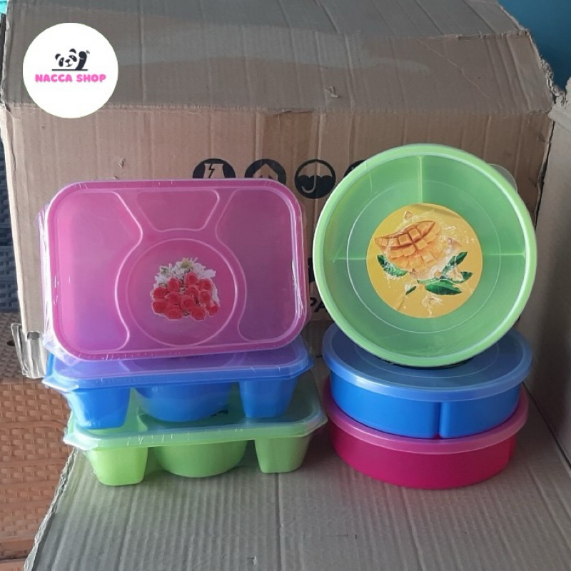 Tempat Kotak Makan / Bekal / Ompreng / Rantang Catering Plastik sekat