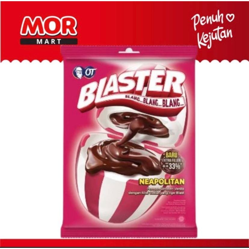 

Blaster Neapolitan Permen Vanilla Stawberry Mint isi Coklat 120 gr