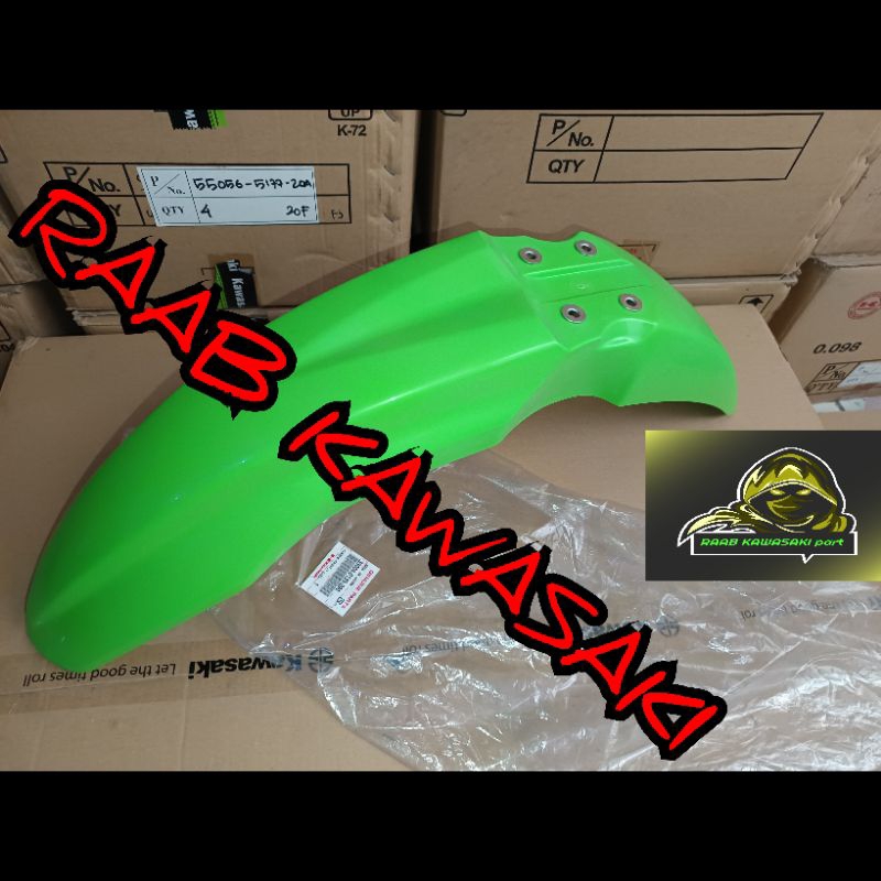 spakbor depan hijau kx250f/kx450f original kawasaki