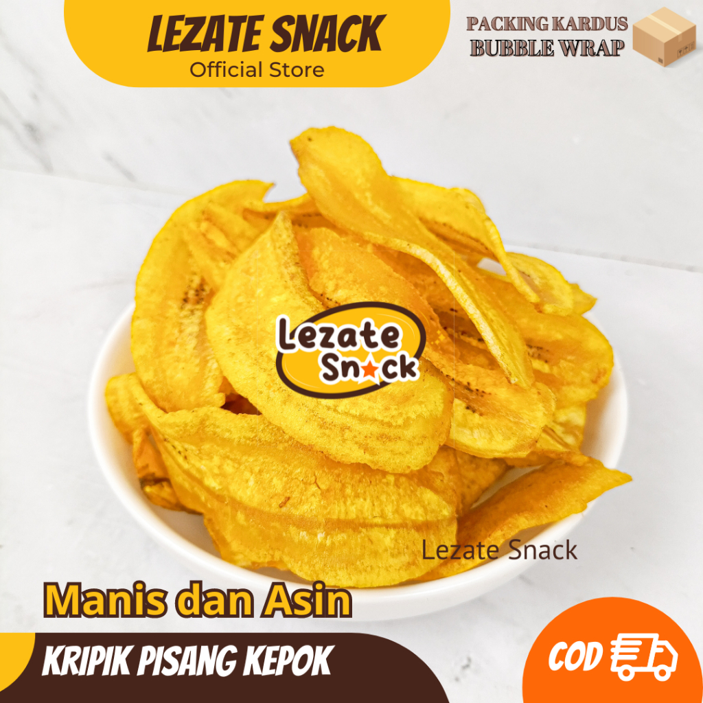 

Sedap Snack - Kripik PIsang Kepok Manis 500gr Kiloan Murah /Kripik Pisang Kepok Manis Khas Lampung Tipis Keripik Pisang Madu Pisang Asin