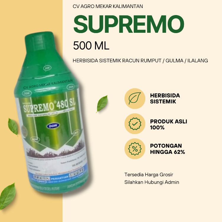 Supremo Herbisida Racun Rumput/Gulma/Ilalang Efektif 500 mL