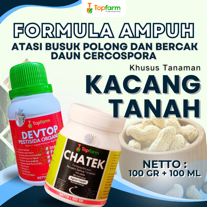 Pestisida Topfarm / Obat Pembasmi Hama Cacing Tanah / Obat Suket Tanaman Kacang Tanah / Obat Hitam T