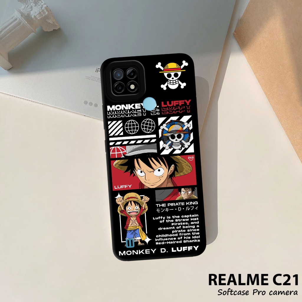 Case Realme C21 (ONE PIECE) kondom Hp - Softcase Procamera - Silikon Hp - Kesing - Casing Hp