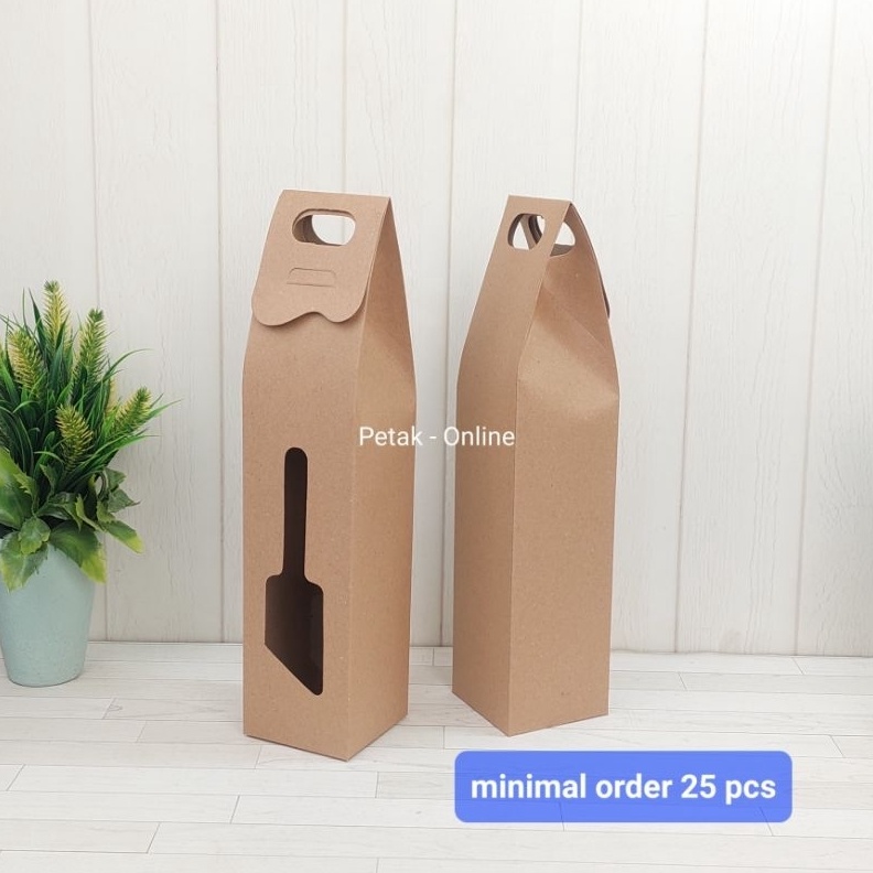 

25 Pcs Box Kraft 7x3 cm Box Kemasan Botol Tumer Kraft Oval