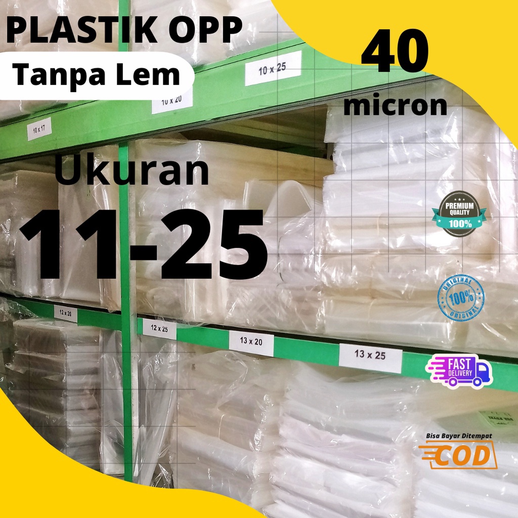 

1 KG Plastik Opp Kaca Tebal Bening Ukuran Tanpa Lem 11 25 Tebal 4 Micron Untuk Kemasan Aksess Souvenir Bross Mainan Snack Plastik Opp Kiloan
