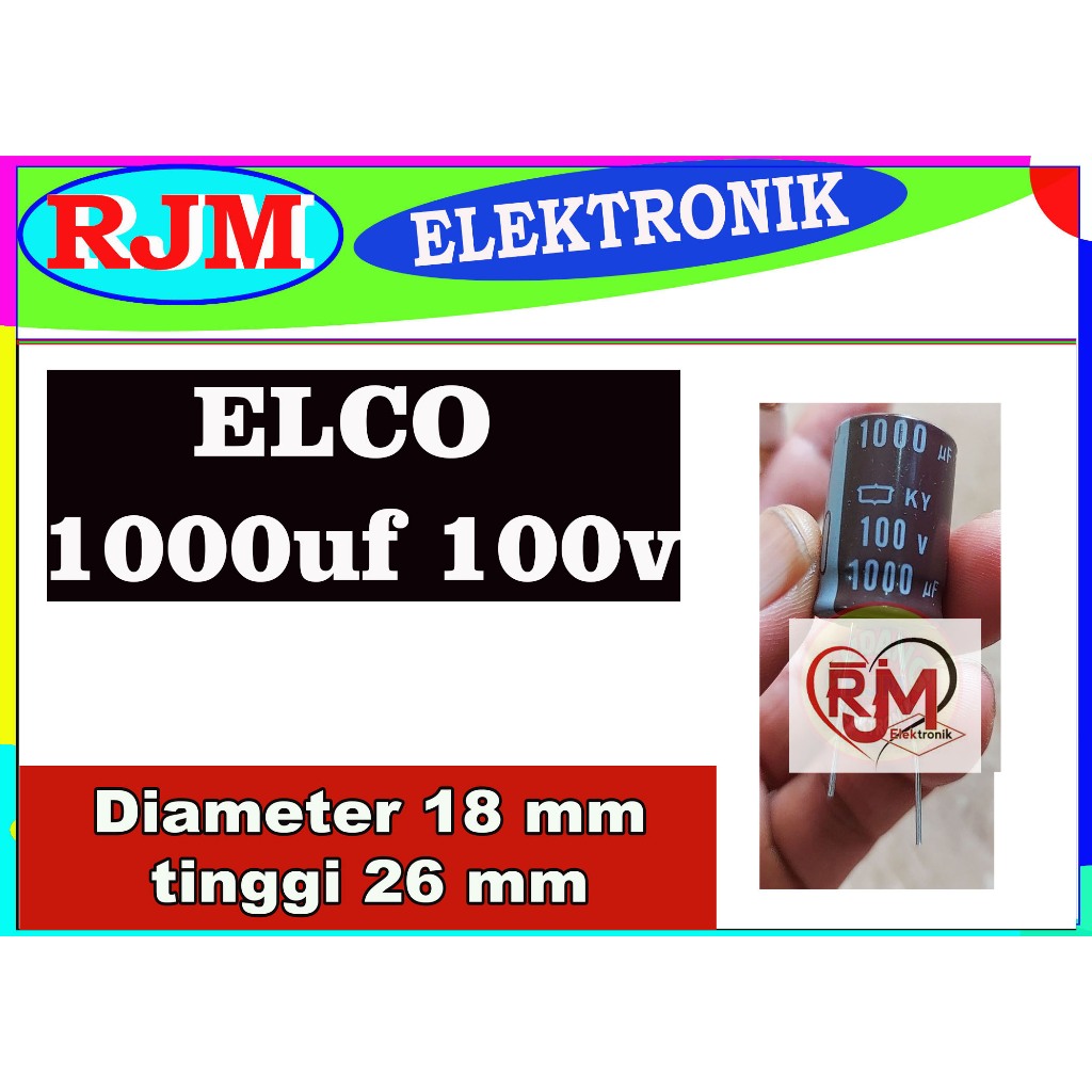 elco 1000uf 100v warna coklat