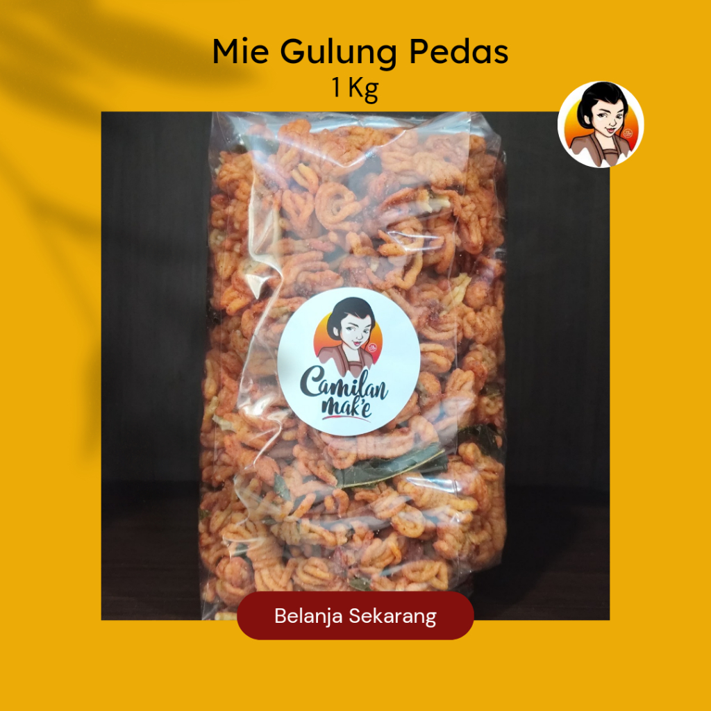 

MIE GULUNG PEDAS/ MIE LILIT PEDAS/ CAMILAN MAK'E/ CEMILAN MIE KERING/ JAJANAN PEDAS/ SNACK KERING/ SNACK KILOAN