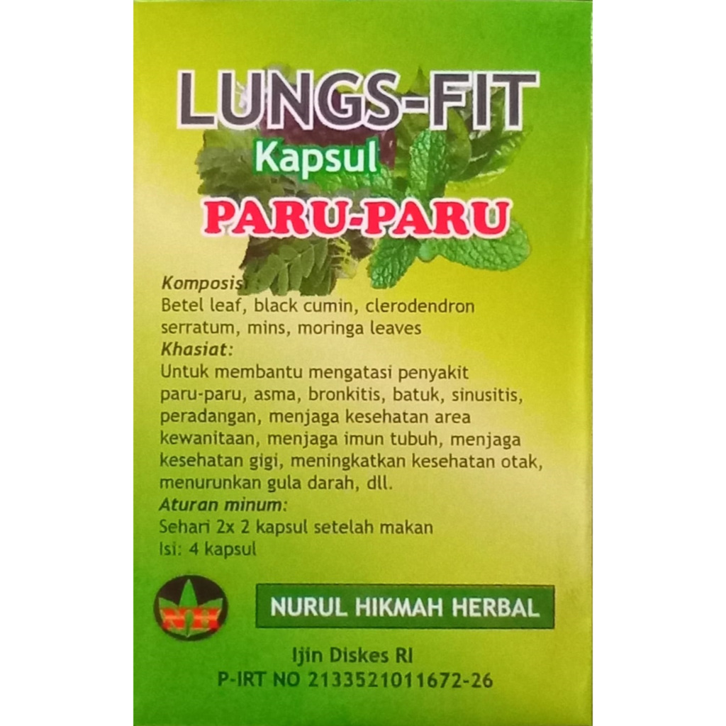 

Lungs-Fit Kapsul herbal untuk penyakit sesak nafas dan paru paru