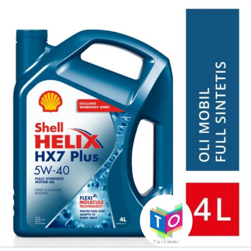 Shell Helix Hx7 5W-40 1L 4L Oli Mesin Mobil Shell Helix Hx7