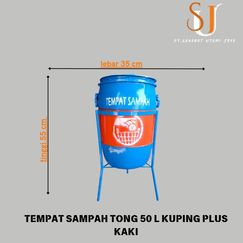 TEMPAT SAMPAH TONG PLASTIK UKURAN 50 LITER