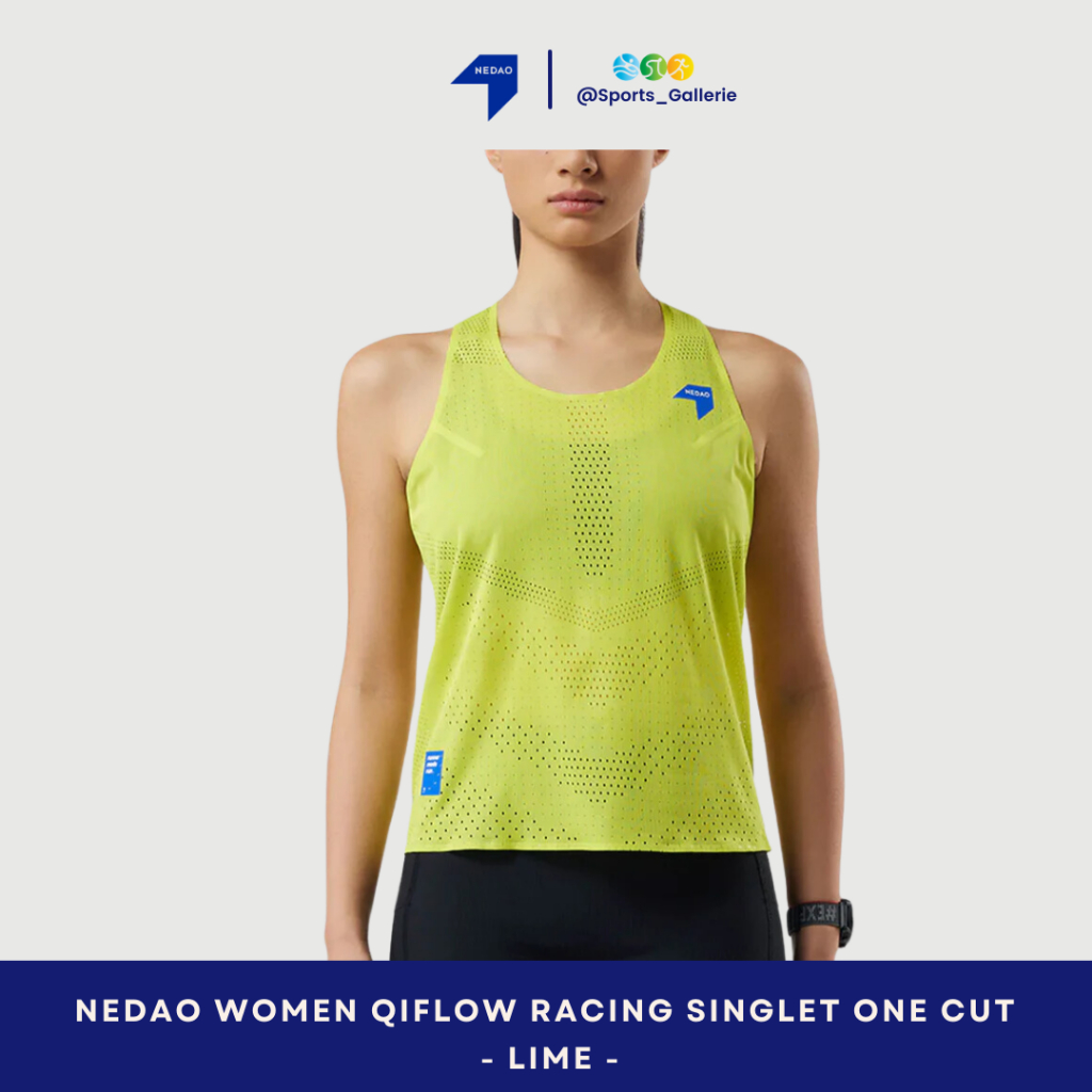 NEDAO Women QiFlow Racing Singlet One Cut - Lime