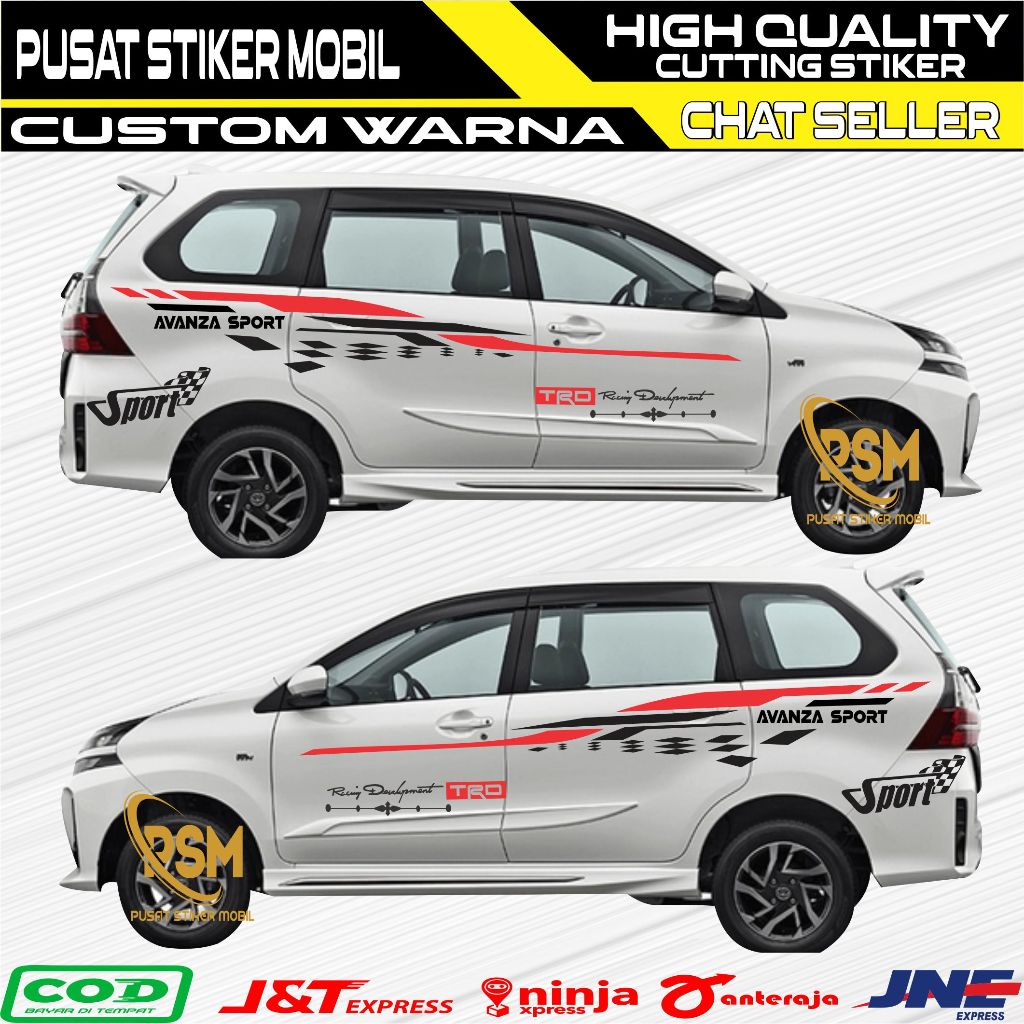 Terbaru stiker mobil Avanza NEW stiker sticker mobil avanza sticker decal mobil  toyota  avanza list