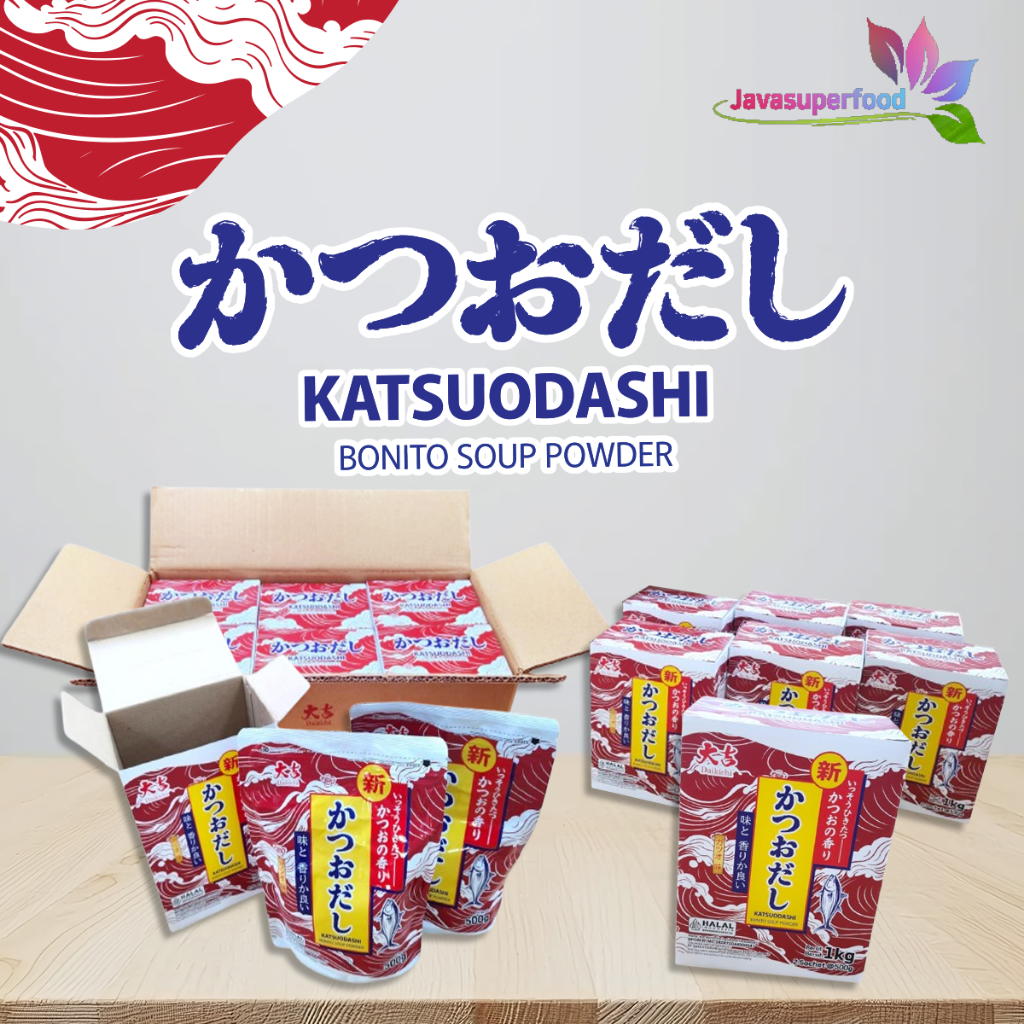 

[HALAL] HONDASHI KATSUODASHI MERAH BONITO SOUP POWDER 1 KARTON isi 6 BOX (20X500g) / BUMBU IKAN / BUBUK IKAN BONITO KERING / BUBUK KATSUOBUSHI / IKAN CAKALANG / MARUMOTO