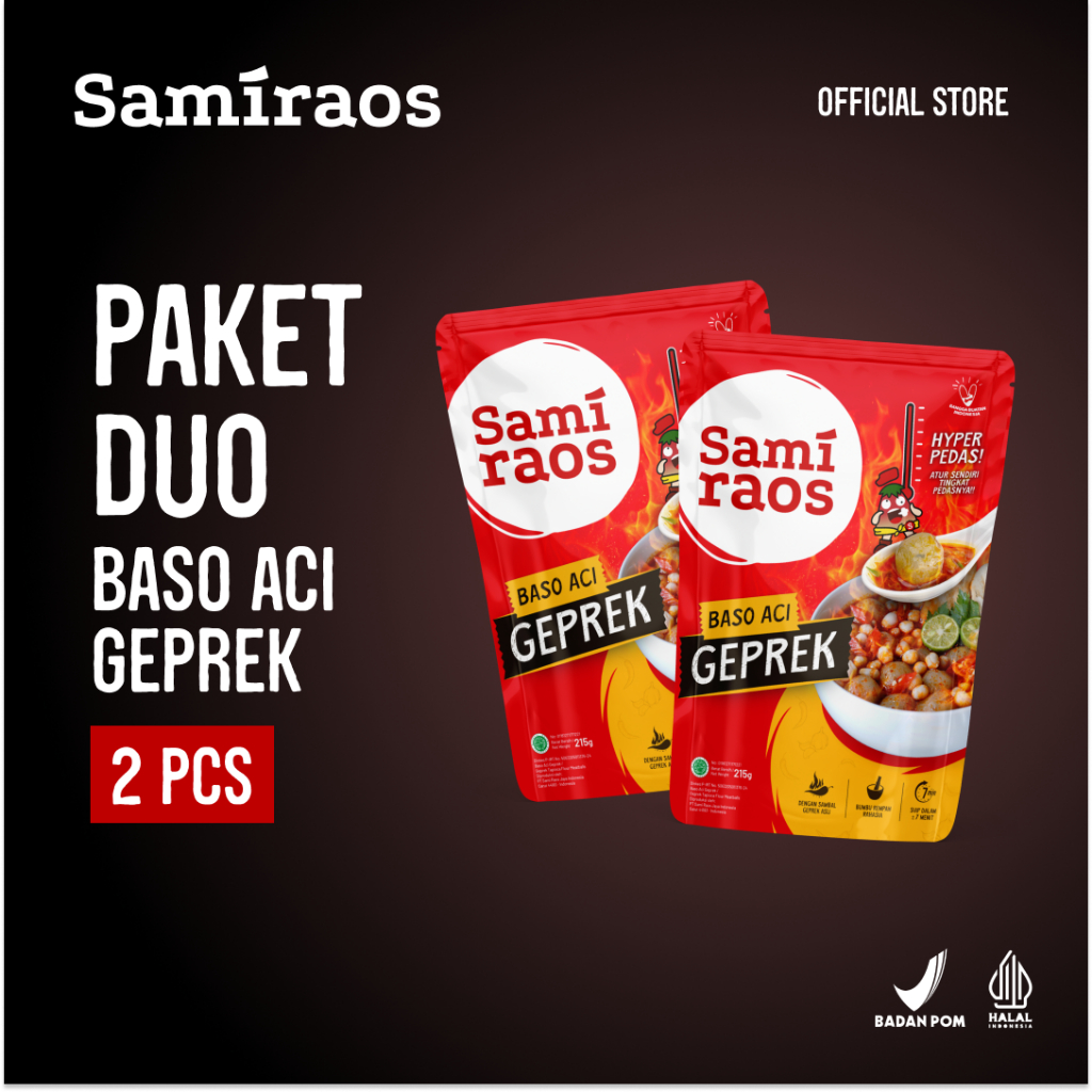 

SAMI RAOS - Paket Duo 2 Pcs Baso Aci Geprek