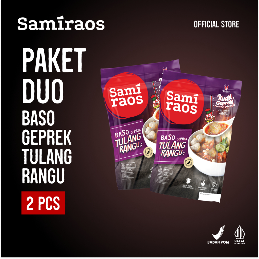 

SAMI RAOS - Paket Duo 2 Pcs Baso Geprek Tulang Rangu