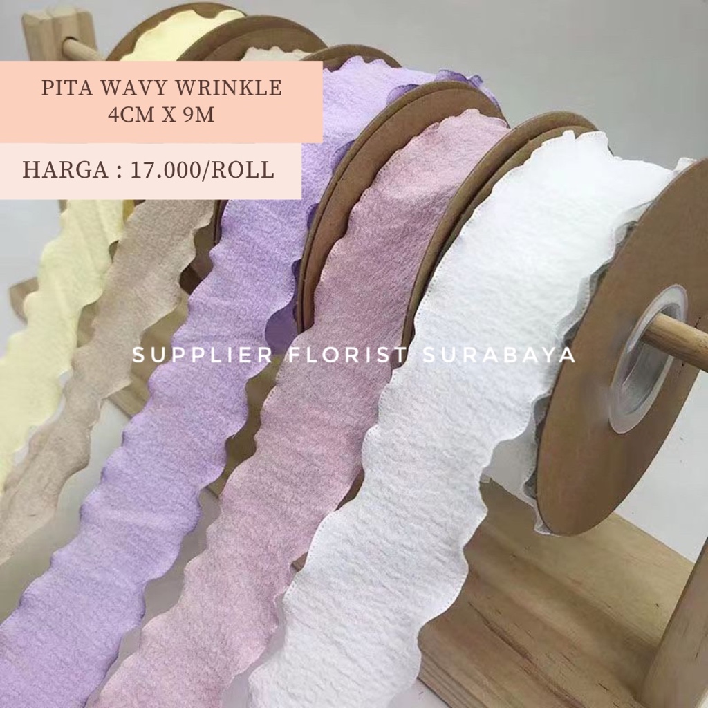 

[4CM X 9M] PITA WAVY WRINKLE PITA KOREA STYLE PITA RAMBUT GIFT SOUVENIR HAMPERS SCRAPBOOK ESTETIK PITA KEKINIAN KERAJINAN TANGAN DIY FLORIST BAKERY HANDMADE PITA KAIN KERUTAN KERUT GELOMBANG RENDA