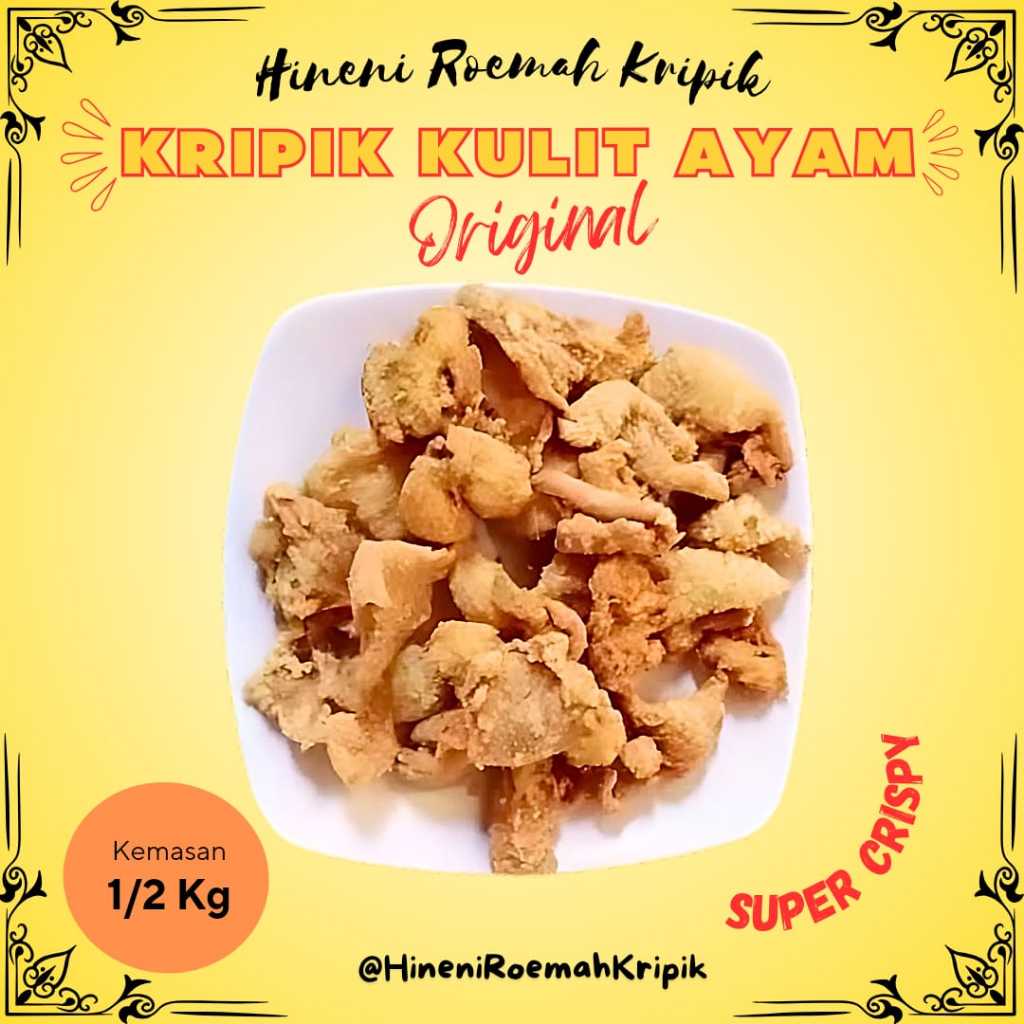 

MURAHH!!! KRIPIK KULIT AYAM CRISPY 500GR