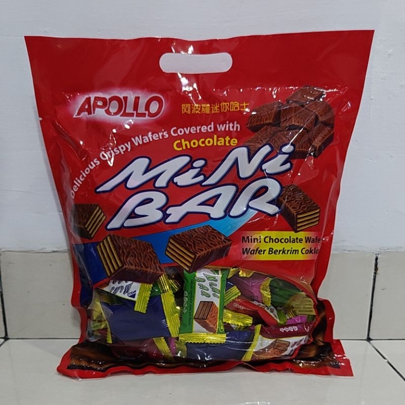 

apollo wafer coklat mini bar isi 50pcs