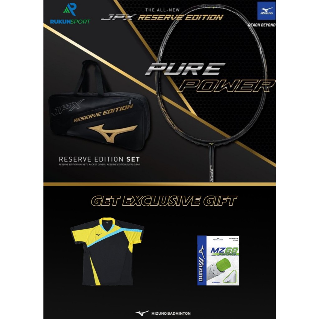 Mizuno JPX Reserve Edition free kaos mizuno dan senar - free tas raket