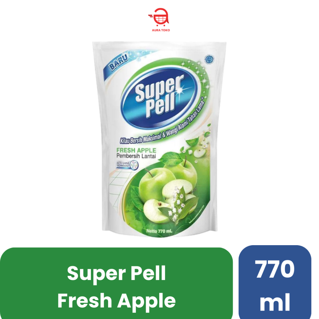 Super Pell Fresh Apple 770ml - Super Pell Apel Pembersih Lantai 770 ml