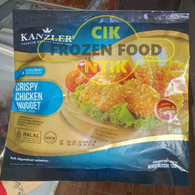 

kanzler naget nugget 120 gram chicken crispy Frozen food cik ntik Jambi cemilan jajanan seblak korea jepang
