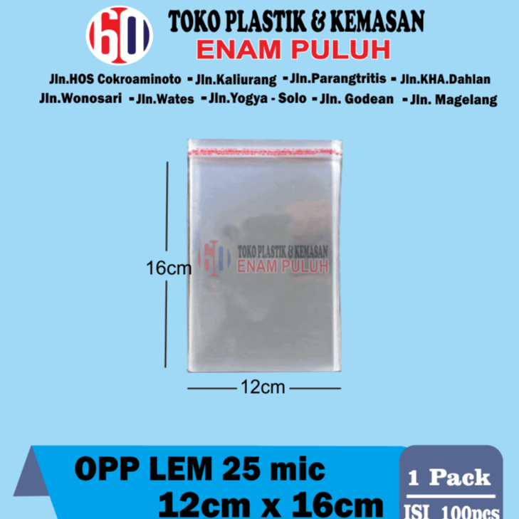 

Plastik opp lem tebal 25 12x16 12x16 seal 100 lembar pcs kaca 25 micron undangan bening mura