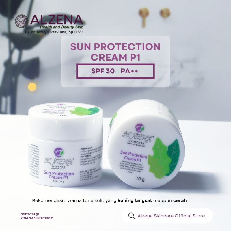 DAY CREAM P1 ALZENA SKINCARE (SUNSCREEN) / SUN PROTECTION BPOM COD 100% ORIGINAL