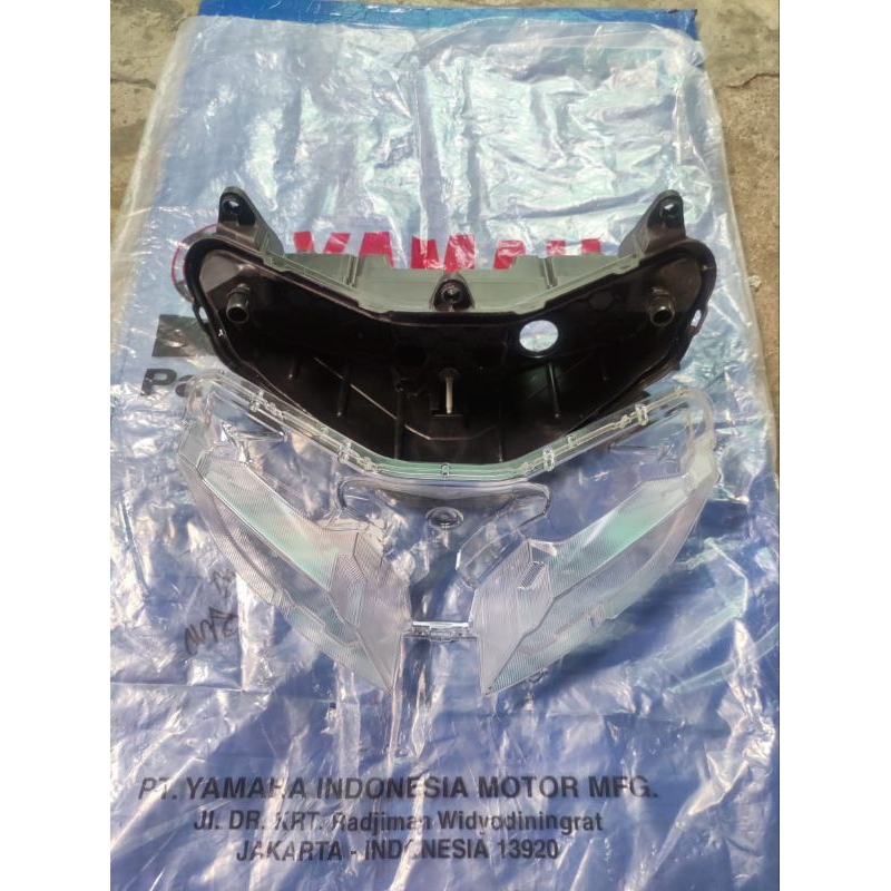 reflektor housing lampu depan r15 LED v3 original housing mika kaca lampu depan r15 LED v3 original