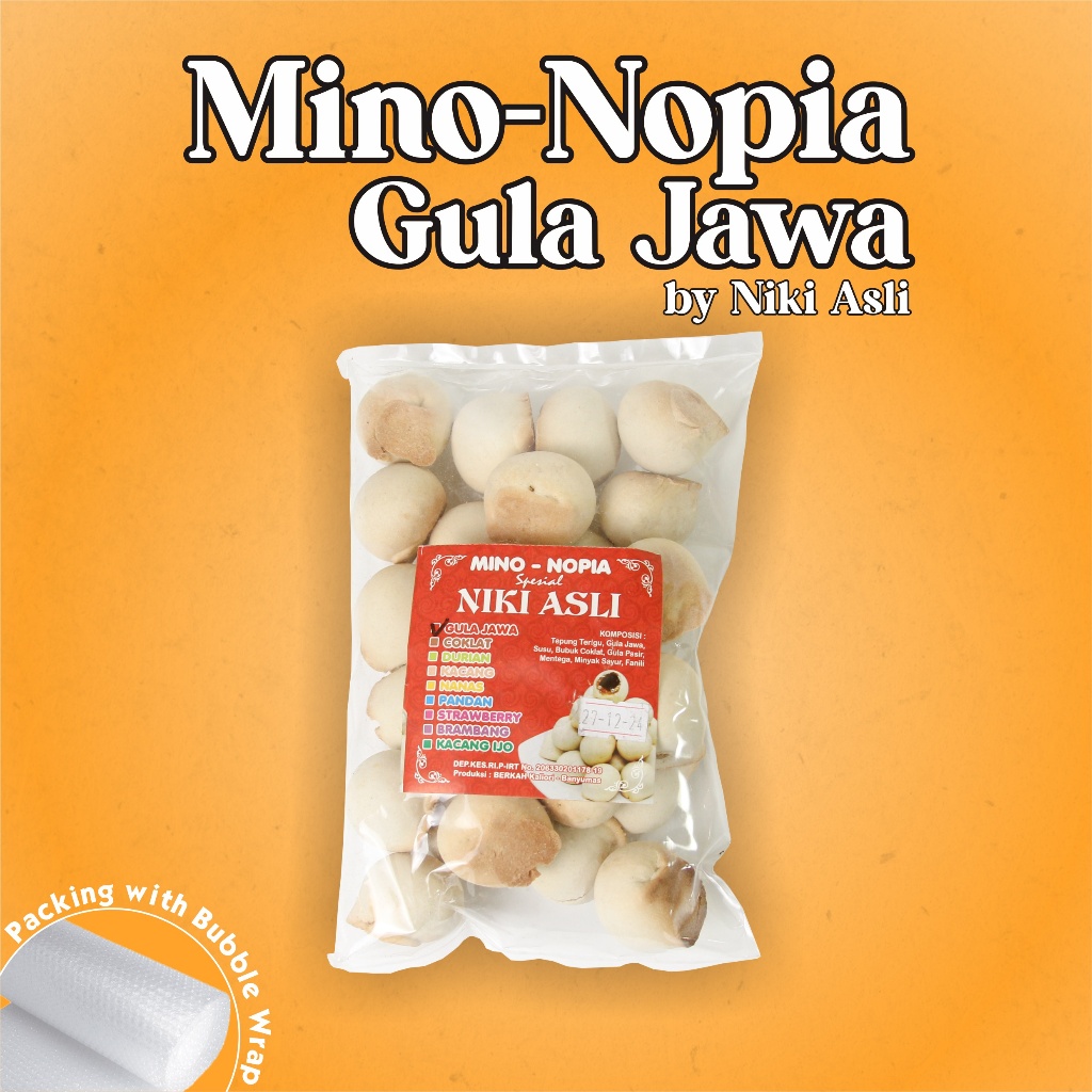 

Snack Mino Nopia Rasa Gula Jawa NIKI ASLI asli Banyumas Purwokerto