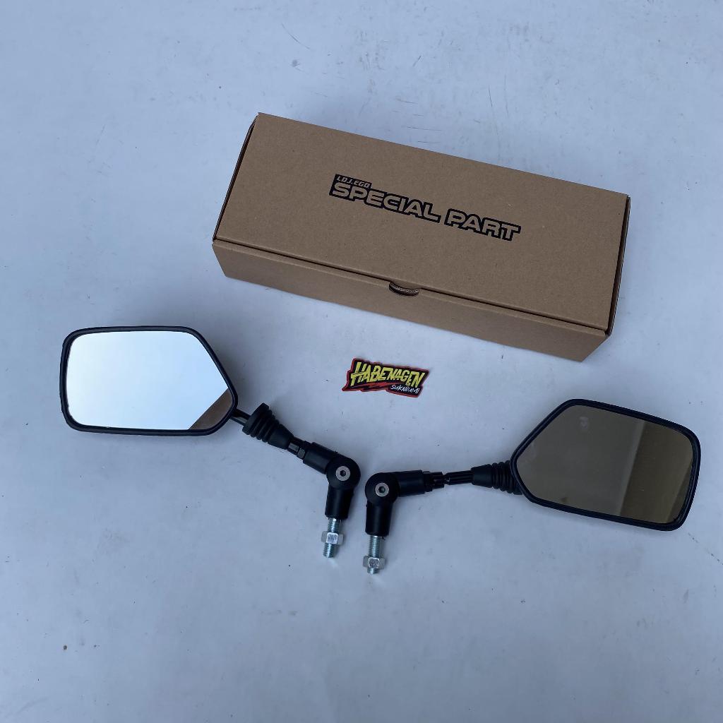 kaca spion sepion drat 14 1 satu pasang kanan kiri tangkai lipat honda astrea prima star legenda imp