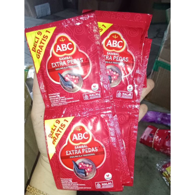 

Saos Sambal Extra Pedas Abc isi 10sachet @15g