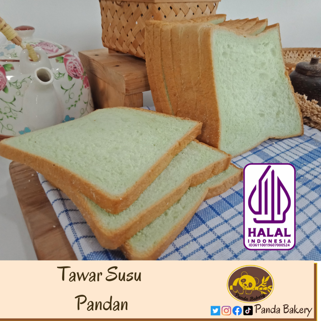 

Roti Tawar Susu pandan (12x10cm)