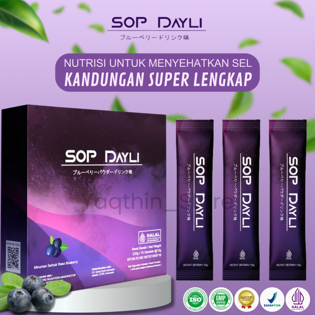 SOP DAYLI Original Superfood / Minuman Stem Cell Regenerasi Sel Sop Daily untuk Kesehatan