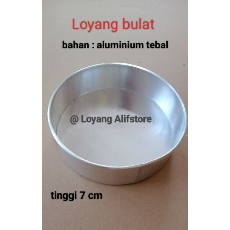 Loyang bulat ukuran 22 20 18 tinggi 7 cm Aluminium / loyang bolu berbentuk bulat/ cetakan kue bolu b